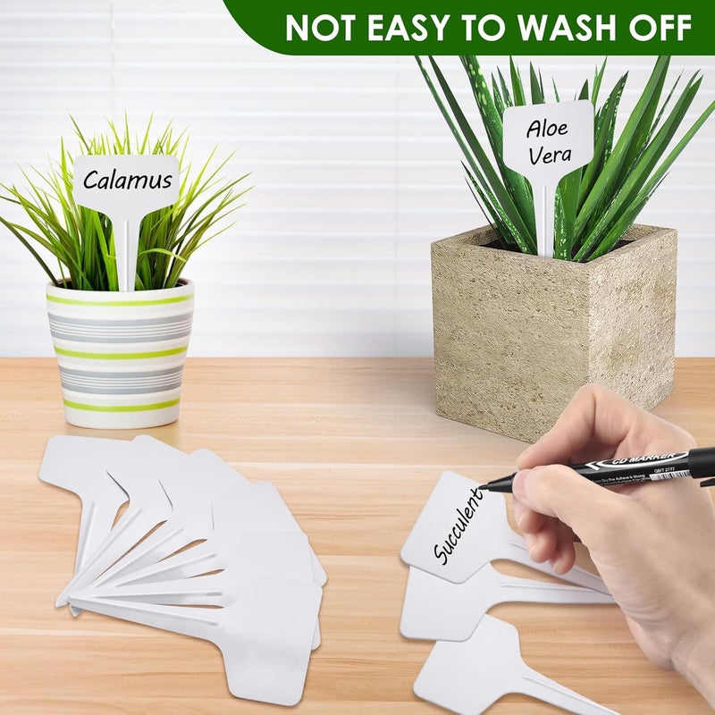 Darfukei Plant Labels 120pcs with Garden Plant Markers Pen of Outdoor Waterproof,T-Type Plant Tags and Permanent Marking Pen, Garden Labels Gardening Gifts for Women Men - Image 5